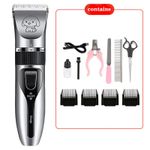 Dog Cat Pet Grooming Kit Rechargeable Cordless Electric Hair Clipper Trimmer Set