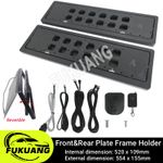 2x Wireless Remote Car Front&Rear Plate Frame Holder EU Standard For Racing Car