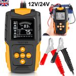 Digital 12/24V Car Battery Life Tester Analyzer Charging Cranking System Checker