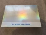 Silicone LED Light Therapy Face Mask, Silver, 1 Setting, Power Adapter