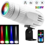 15W RGBW LED Pinspot Beam Spotlights Light for Mirror Ball DJ Disco Party Dance