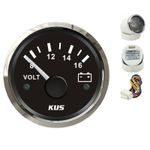 KUS Voltmeter Gauge Marine Boat Battery Voltage Meter Volt Indicator Stainless