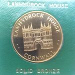 Lanhydrock House Cornwall - Solid Bronze Proof Medal - National Trust  - Cased