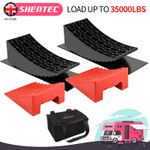 2Pack Camper Leveler RV Leveling Ramp Blocks Tire Stoppers Wheel Chock Anti-Skid