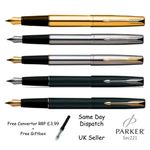 PERSONALISED ENGRAVED PARKER FRONTIER FOUNTAIN PEN -BLACK Gold - CHRISTMAS GIFT