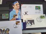 Roger Federer / Tennis Game With Receipts + Stamps