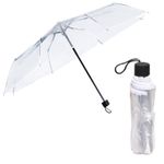 Cler Umbrella Men Women Folding Strong Transparent Brolly Strong See Through