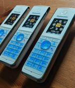 3x Panasonic White KX-TGA856E Cordless Phone Additional KX-TG8561 KX-TG8562 