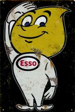 Retro Metal Sign, Garage, Man Cave, She Shed, Bar  30cm x 20cm ESSO Oil Flame