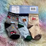 Carter’s Starters 3 Pair Ankle Socks 2-3 Years Unisex Bear Cars Non-Slip