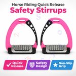Horse Riding Quick Release Safety Stirrups Non- Slip Grip Lightweight Equestrian