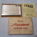 VINTAGE CHROME PLATED COMBINATION MOSDA '500'  LIGHTER AND CIGARETTE  CASE