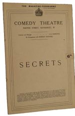 1922 Theatre Programme:  Secrets - Fay Compton Doris Mansell Faria Drake