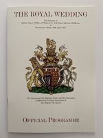 Official Prince William Kate Royal Wedding Programme 29/04/2011 WESTMINSTER