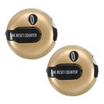 2 Pack Golf Score Counter Mini Golf Stroke Attachment Gold Tone Black