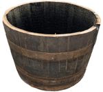 OAK WHISKEY BARRELS - CHOOSE YOUR SIZE - WOODEN PLANTERS / TUB / MINI POND / POT