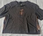 Puma Ladies Manchester City Bronze And Black Crop T Shirt Size Small