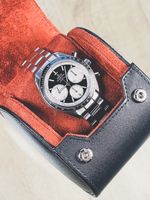 Single Slot Luxury Leather Watch Roll Travel Box Case