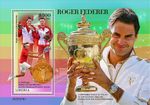 ROGER FEDERER Tennis Player Sport MNH 1v-Stamp Sheet #2 (2022 Liberia)