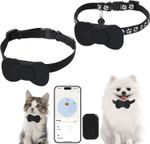 Cat Tracker with No Monthly Fees – 1 GPS + 2 Elastic M, black