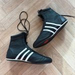 Vintage Adidas Prajna High Black Leather Boxing Boots / Wrestling Shoes size 9