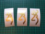 Browning Buckmark logo CrossBow Shotgun Sticker Decal x3 70mm shooting clay Hunt