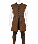 Medieval Viking Quilted Gambeson Vest Brown Padded LARP Reenactment Armor Tunic