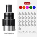 Bowens Mount Flash Snoot Conical Lens Optical Spotlight 35 Gobos Studio Light