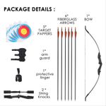 Archery 40lbs Recurve Takedown Bow Arrow Set Hunting for Youth Adult Practice