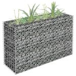 Garden Gabion Raised Planter Bed Pot Basket Galvanised Steel 90x30x60 cm