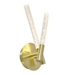 Litecraft Paige Wall Light Bubble Injected 6 Watt LED 2 Arm - Satin Brass, Clear