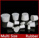 Rubber Bung Stopper Tapered Plug Solid Test Tubes Bungs Solid Hole Stopper White