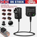 Battery Charger Lithium-Ion Replacement for Black & Decker LBXR20 14.4V 18V 20V