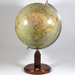 RÄTH (Rath) vintage 1938 'Anschluss' 13" world globe English print pre-WWII RARE