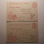 2 x Boy Scout Rover Wood Badge Certificates 1932 1933 Punjab India