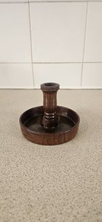 Small Vintage Wooden Candlesticks,  Decorative,  Prop, Collectable