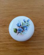 Vintage Peter Gosling Trinket Box Blue Floral
