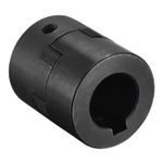 Flexible Coupling Shaft 25mm to 25mm 51mm x 44mm Motor Coupler Joint Black