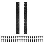20x2 Inch Heavy Duty Piano Hinge, 2 Pack Hinge with Hole for Piano, Black