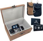 KeyCradle XXL Brown Faraday Box For Car Keys | Faraday Pouch & RFID Cards 2 Pack