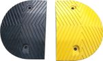RSB-215EBY Speed Hump Pair Black and Yellow End Parts 25x35x5cm