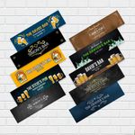 Personalised Any Text Beer Mat Label Bar Runner Ideal Home Pub Cafe Occasion 24