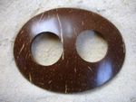 NEW COCONUT SHELL SARONG PAREO BUCKLE FASTENER CLIP TIE CLASP TOGGLE OVAL / sbo