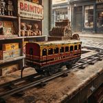 Wells Brimtoy 0 Guage Tinplate First Class Coach Train Carriage Vintage Post War