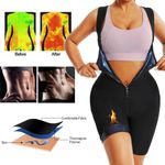 Women Sauna Suit Sweat Vest Waist Trainer 3 in 1 Slimming Sport Full Body Shaper