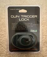 Anglo Arms GA-TRIG02 Trigger Lock Black Steel for Rifle/Pistol/Shotgun 2 Keys