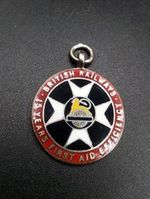 Vintage Silver Enamel Watch Fob British Railways  Surname Skudder