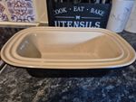 Le Creuset Black Stoneware Loaf Rectangle Baking Dish 28cm x 18cm, see photos