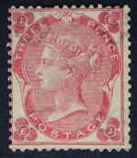 GB SG76 QV 1862 3d Bright Carmine-Rose, EJ, Mint MVLH