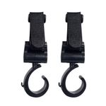 2 Pcs Walker Hook Hanging 360° Rotation Stroller Hooks for Hanging Diaper Bag